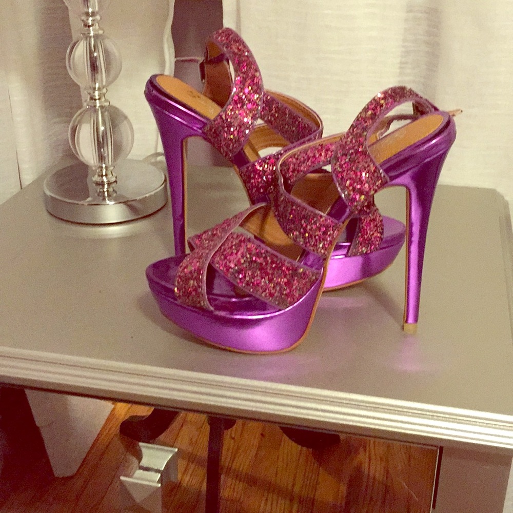 Purple strappy sparkle